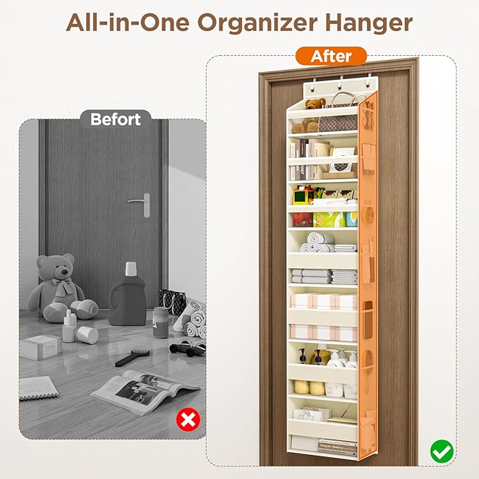 Over The Door Organizer, 7 Tier Door Hanging Organizers - Image 8