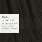 NY Loft 100% Cotton Towel Set 6 Piece | Super Soft & Absorbent Quick-Dry 2 Bath - Image 7