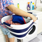 SAMMART 40L Set of 2 Collapsible Plastic Laundry Hamper - Image 4