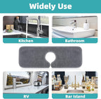 PoYang 2 Pack Faucet Mat for Kitchen Sink Splash Guard Short: Super Absorbent - Image 8