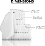 Classic Turkish Towels CTT Luxury 6 Piece Towel Set, 100% Turkish Cotton - Image 5
