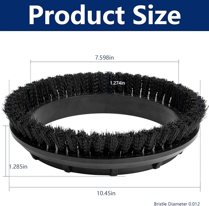 237049 Black Nylon Carpet Brush Replacement - Image 2