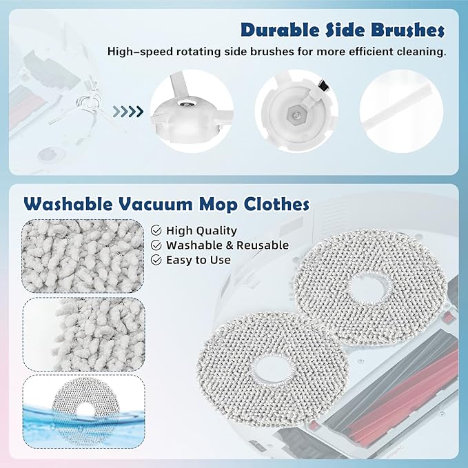 Accessories Replacement Kit for Roborock Q Revo Master, Qrevo Slim Robot Vacuum - Image 5