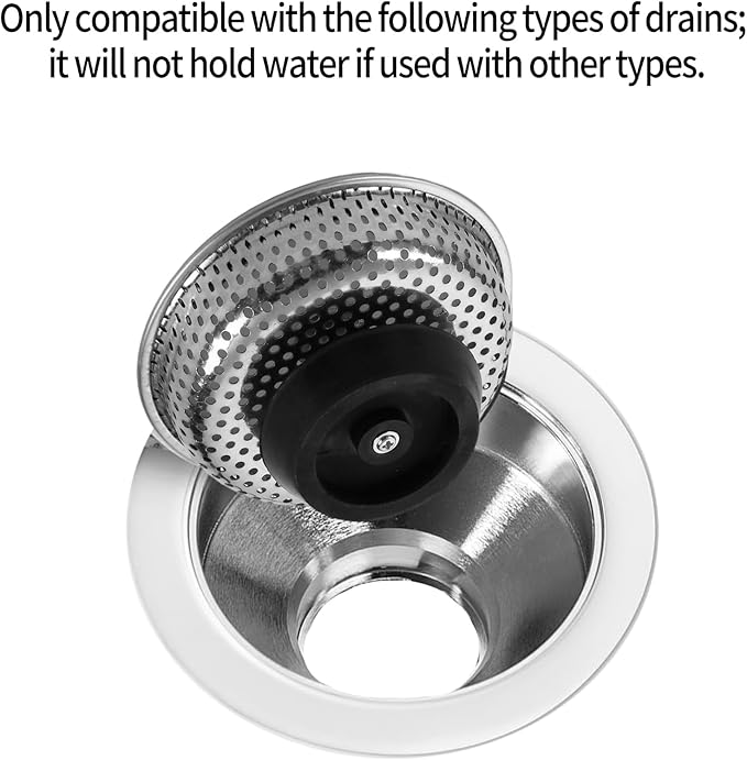 Kitchen Sink Stainless Steel Basket Strainer Replacement - Image 3
