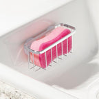 iDesign Stainless Steel Suction Sponge Holder, Kitchen Sink Sponge Caddy - Image 5