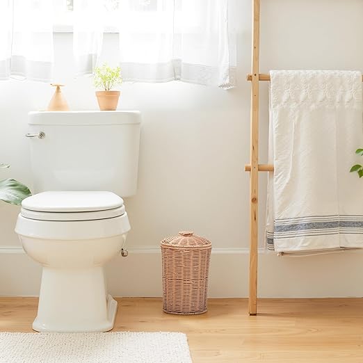 GRANNY SAYS Wicker Small Bathroom Trash Can - Image 2