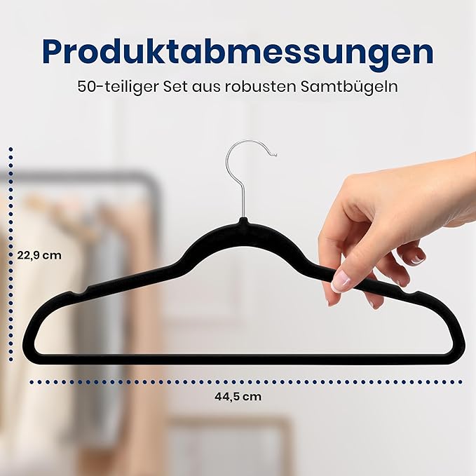 SereneLife Premium Non-Slip Velvet Hangers-Space Saving Heavy Duty Slim Suit - Image 5