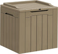 Greesum 31 Gallon Resin Deck Box All Weather Outdoor Storage Boxes for Patio Furniture Set,Outdoor Toys,Garden Tools,Light Coffee by BuynowfromGreesum