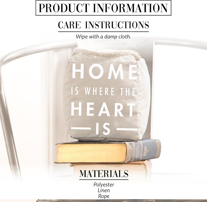 Pavilion Gift Company 72191 Home is Where The Heart is Door Stopper, 5 x 6 - Image 2