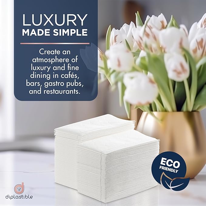 100 Count White Luxury Linen-Feel Paper Towels, Soft And Absorbent Cloth-Like - Image 5