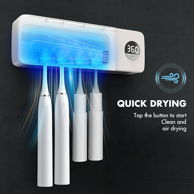 Sanitizeri Toothbrush Holder, Sanitizeri Toothbrush Cleaner, 2000mAh - Image 6