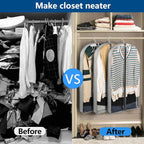 3 Pack 40" Garment Bags for Hanging Clothes Storage, Plastic Protector for Coat - Image 7