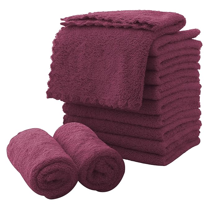 MOONQUEEN Microfiber Facial Cloths Fast Drying Washcloth 12 Pack by MOONQUEEN