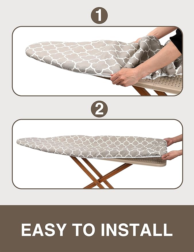 Ironing Board Cover and Pad 15"x54" Extra Thick Natural Cotton, Scorch and - Image 5