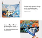 Hanging Laundry Hamper with Stainless Steel Hooks, Oxford Fabric Printing Door - Image 4