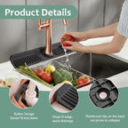 24 Inch Faucet Mat for Kitchen Sink Silicone Folding Faucet Mat for Bathroom - Image 3