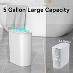 5 Gallon Motion Sensor Bathroom Trash Can Automatic Garbage Cans - Image 5
