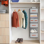 Hanging Closet Organizer 6-Shelf, Upgrade Hanging Shelves - Image 2