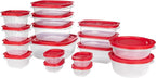 Rubbermaid EasyStore Rectangle, and Round Containers, 34-Piece Set, Food by Rubbermaid