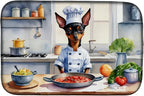 Caroline's Treasures DAC6286DDM Miniature Pinscher The Chef Dish Drying Mat by CarolinesTreasures