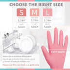 Rubber Cleaning Gloves for Dishwashing-5 Pairs Colorful Reusable Household - Image 2