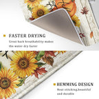 Hello Fall Dish Drying Mat Autumn Pumpkin Dish Drainer Rack Mats 18"x24" Fast - Image 3