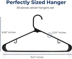 SereneLife 30 Pack Plastic Hangers, Space-Saving Closet Organizers, Durable and - Image 2