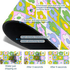 Cute Flowers Kitchen Sink Splash Guard Faucet Mat Retro Floral Super Absorbent - Image 3