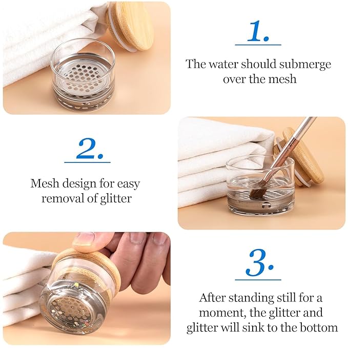 Nail Art Brushes Washing Cup, Nail Glitter Removal Cup, Monomer Holder - Image 3