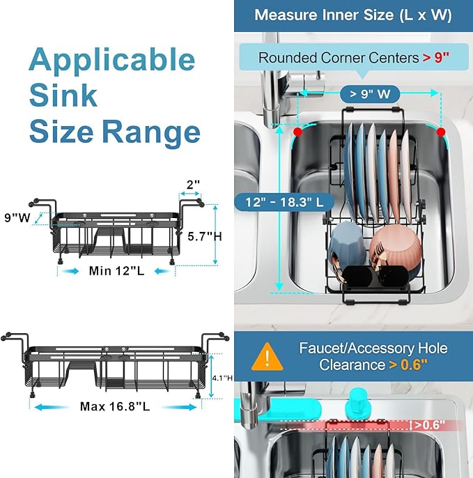iSPECLE Small Sink Dish Drying Rack, Dish Rack - Image 2
