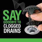 SinkShroom Ultra Bathroom Sink Drain Protector, Stainless Steel, Matte Black - Image 4