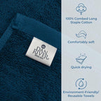 DAN RIVER Bath Towels Set of 4, 27 x 54 Inches, 100% Cotton, Larger & Lighter - Image 4