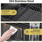 Dish Drying Rack for Kitchen Counter, 304 Stainless Steel Dish Rack, Expandable - Image 4