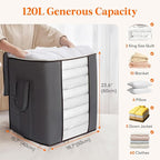 Lifewit 120L Extra Large Blanket Storage Bags, Foldable Comforter Storage - Image 3
