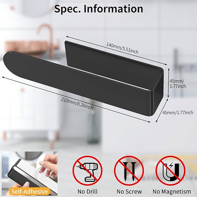 Adhesive Towel Holder, Self Adhesive Hand Towel Racks - Image 4
