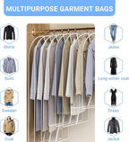 Garment Bags for Hanging Clothes 24'' x 48'' Coat Covers for Closet Foldable - Image 4