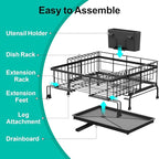 Swedecor Extendable Dish Drying Rack - Image 9