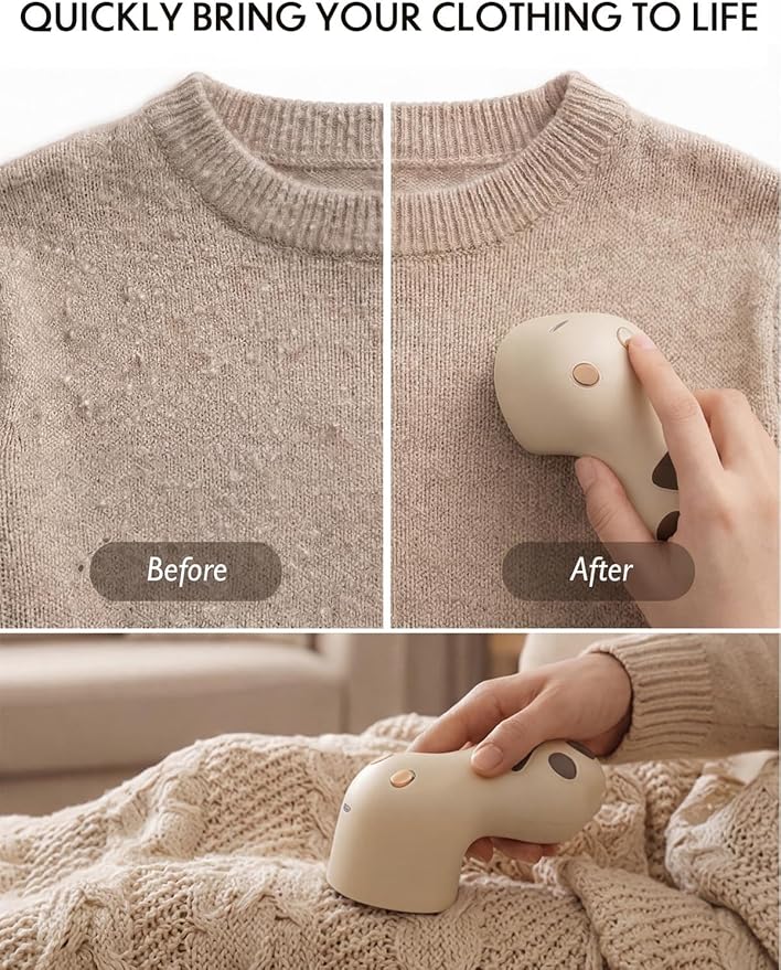 Cute Cat Paw Fabric Shaver, 3-Speed Lint Remover - Image 2