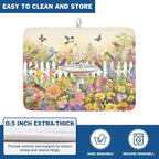 Spring Summer Floral Birds Dish Drying Mat - Image 5