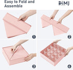Joyoldelf Sock Drawer Organizer Divider 4 Packs Underwear Organizer, 2 x 24 - Image 7