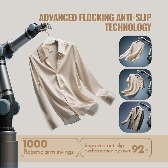 30 Pack Velvet Clothes Hangers, Non-Slip Flocked Hangers - Image 3