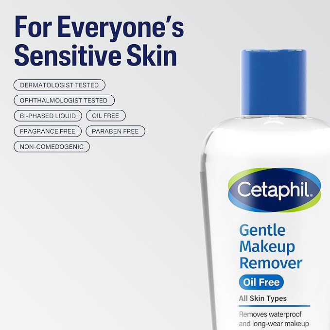 Cetaphil Gentle Waterproof Makeup Remover, Oil-Free Formula Suitable - Image 6