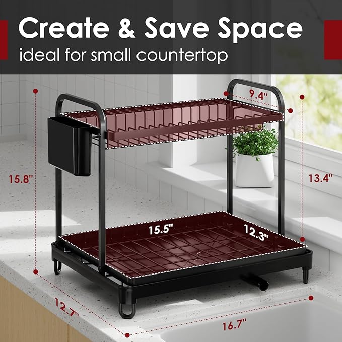 2-Tier Dish Drying Rack - Image 2