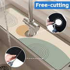 Abstract Minimalistic Geometric Kitchen Sink Splash Guard Mat Absorbent Fast - Image 7