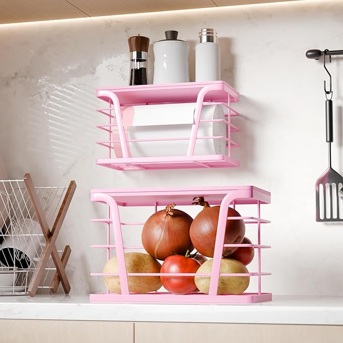 2 Pack Pink Trash Bag Holder - Image 7