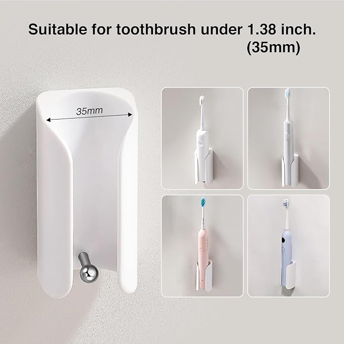 Electric Toothbrush Holder for Bathroom, Wall-Mounted Toothbrush Stand - Image 5