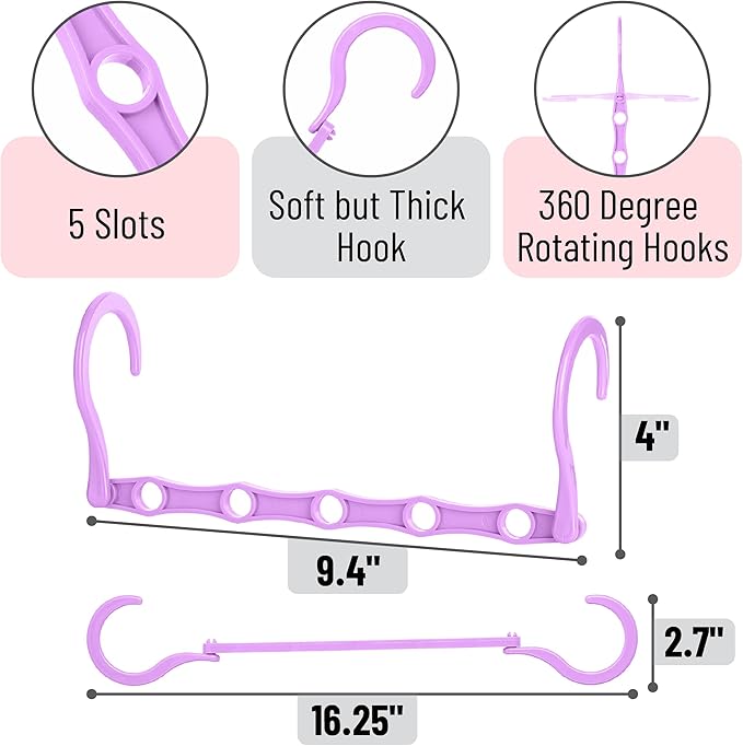 Mr. Pen- Space Saving Hangers for Clothes, Playful Pop Colors, Plastic Multi - Image 3