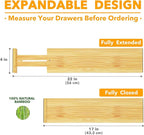 SpaceAid 4“ High Bamboo Deep Drawer Dividers - Image 5