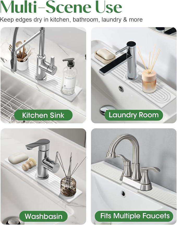 Stone Drying Mat for Kitchen Faucet: Diatomite Stone Drying Tray - Image 6
