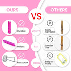 50PCS Colored Wooden Clothespins, 2.9inch Hot Pink Clothes Pins - Image 2